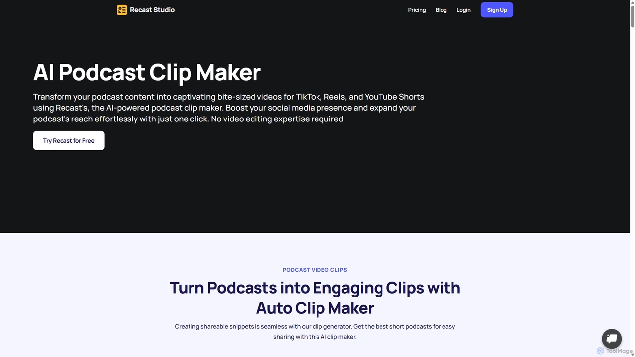 AI Podcast Clip Maker - Recast Studio for Recast Studio