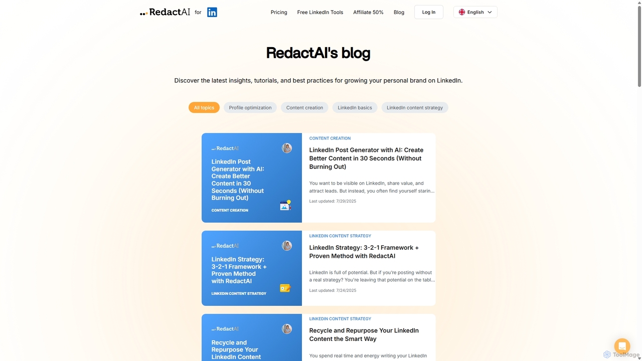 RedactAI's blog | Tips and tricks for LinkedIn for RedactAI