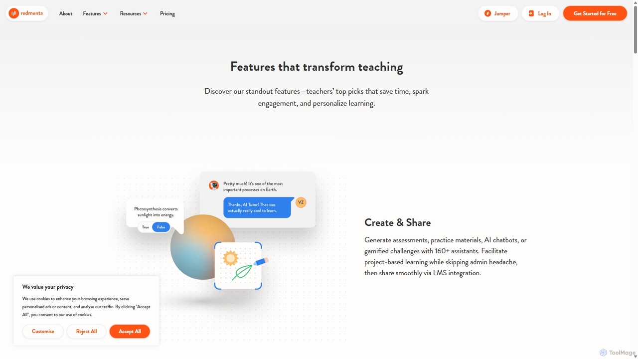 Features that transform teaching – Redmenta for Redmenta