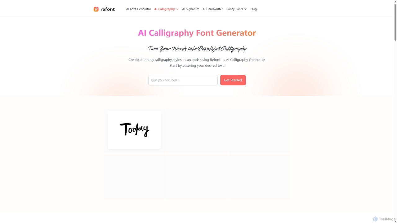 AI Calligraphy Generator – Create Artistic Calligraphy Online | Refont for Refont