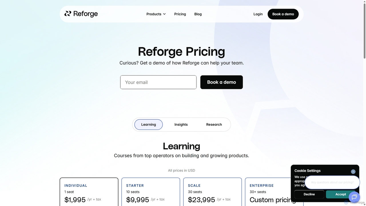 Reforge - Pricing for Reforge