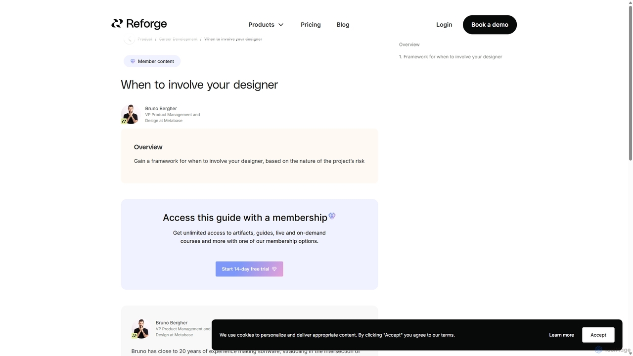 When to involve your designer for Reforge