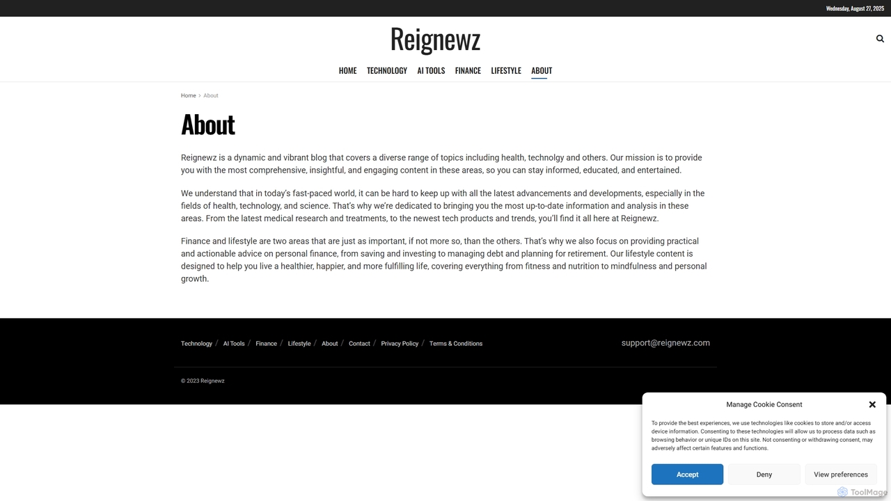 About - Reignewz for Reignewz