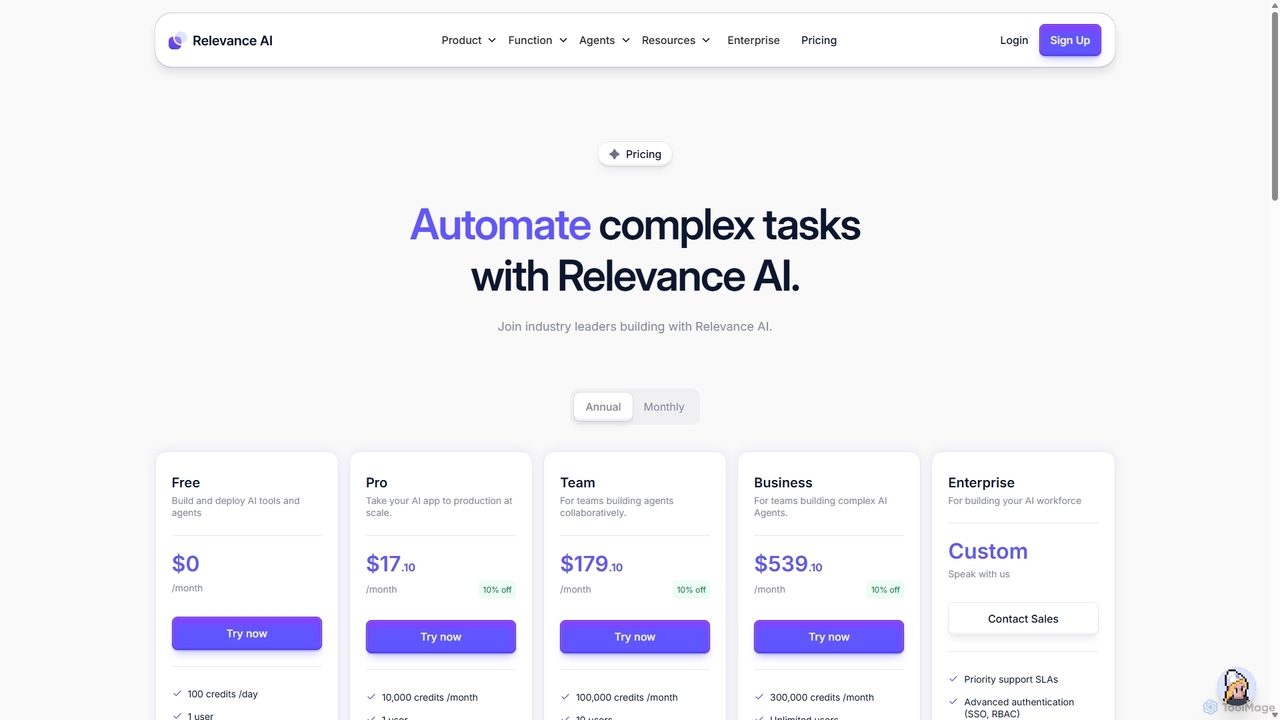 Pricing - Relevance AI for Relevance AI