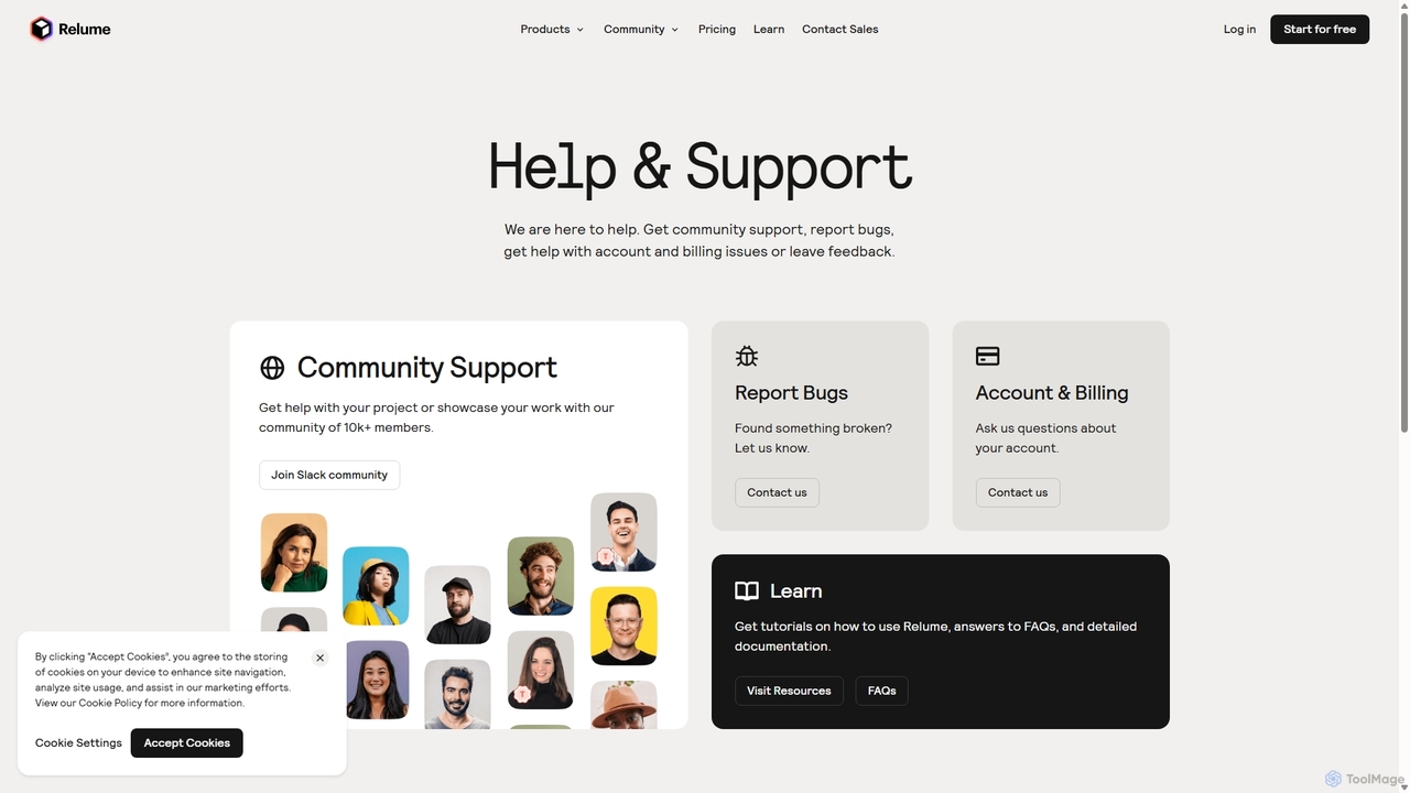 Help & Support for Relume