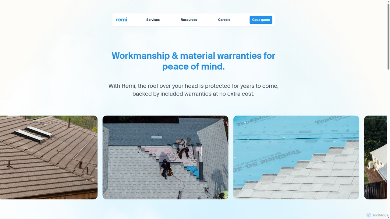 Roof Materials & Workmanship Warranty | Remi for Remi