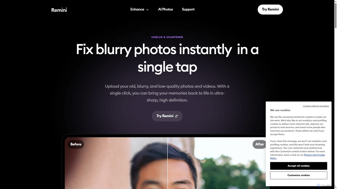 Unblur Photos with Remini - Transform Blurry Photos with AI Technology for Remini