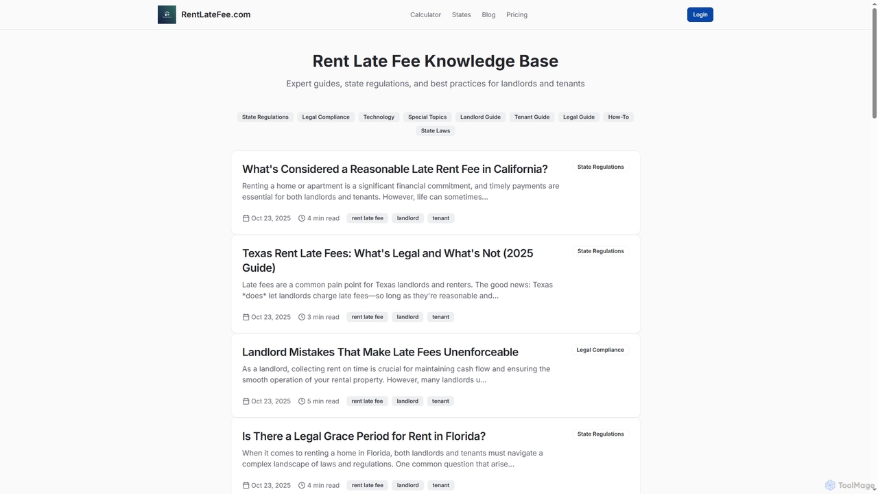 Blog - Rent Late Fee Regulations & Landlord-Tenant Law | RentLateFee.com for RentLateFee