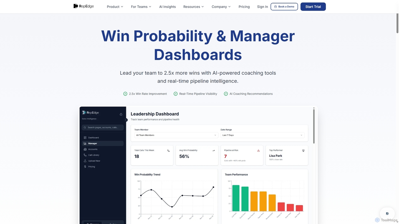 RepEdge.ai - AI Sales Intelligence Platform | Unlock 2.5× More Wins for RepEdge