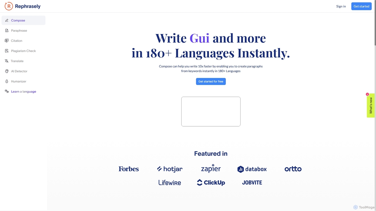 Rephrasely | The FREE Rephrase Generator For All Languages! for Rephrasely