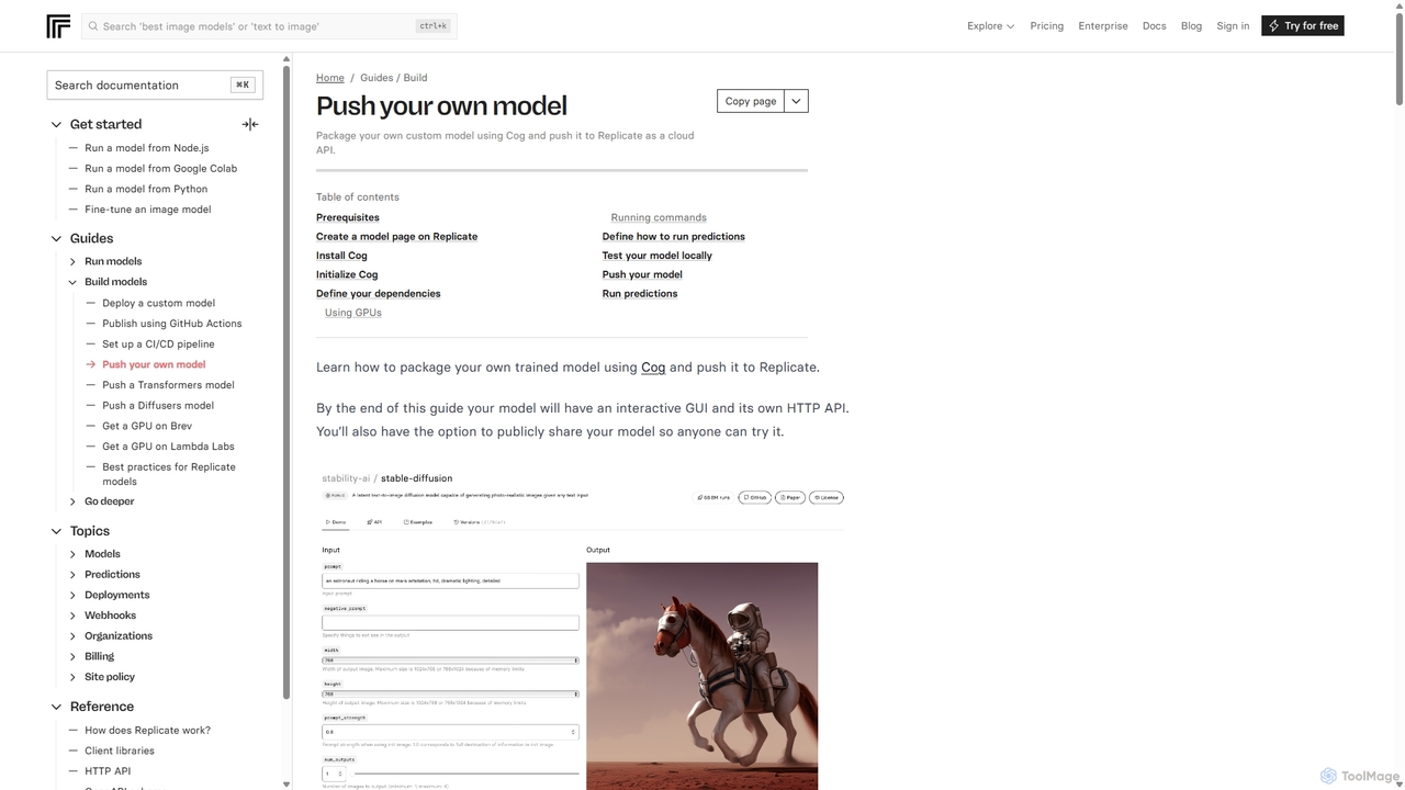 Push your own model - Replicate docs for Replicate