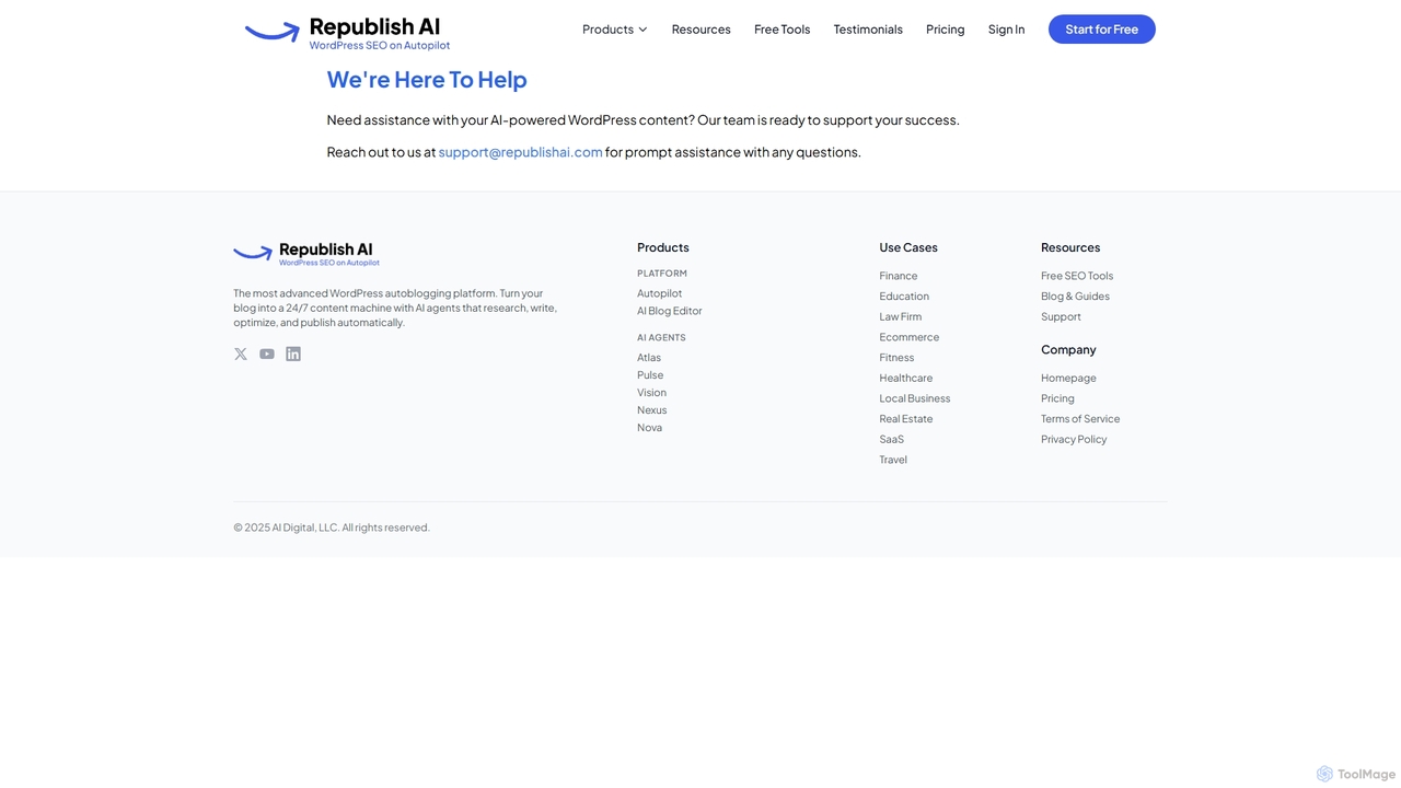 Support - RepublishAI for RepublishAI