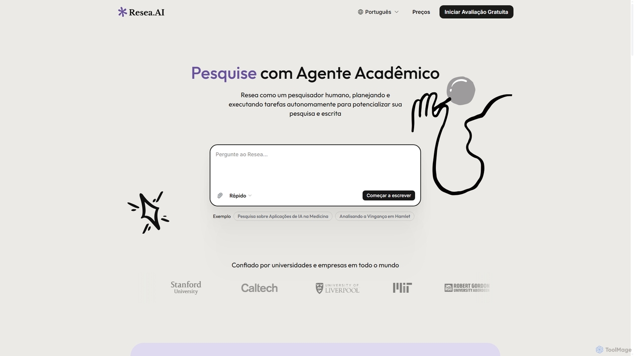 Resea AI: O Primeiro Agente Acadêmico do Mundo for Resea AI