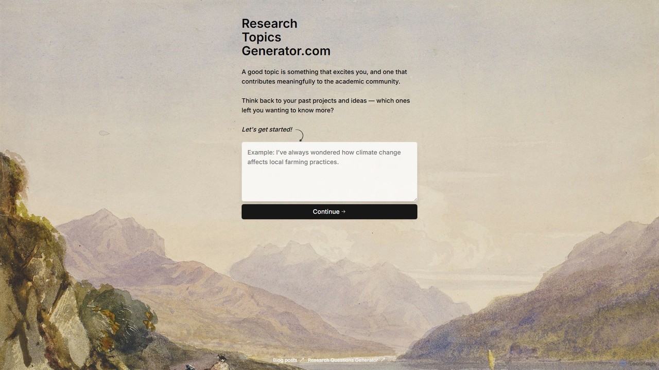 Research Topics Generator