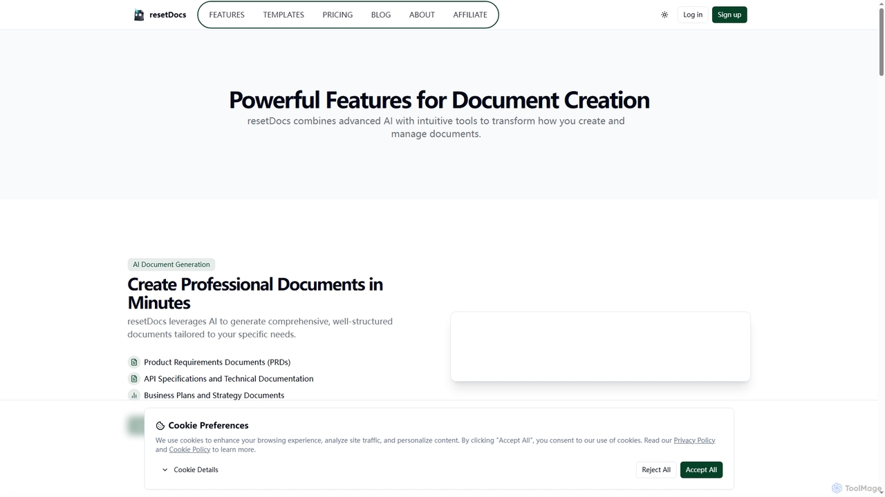 Features | resetDocs | resetDocs for Resetdocs