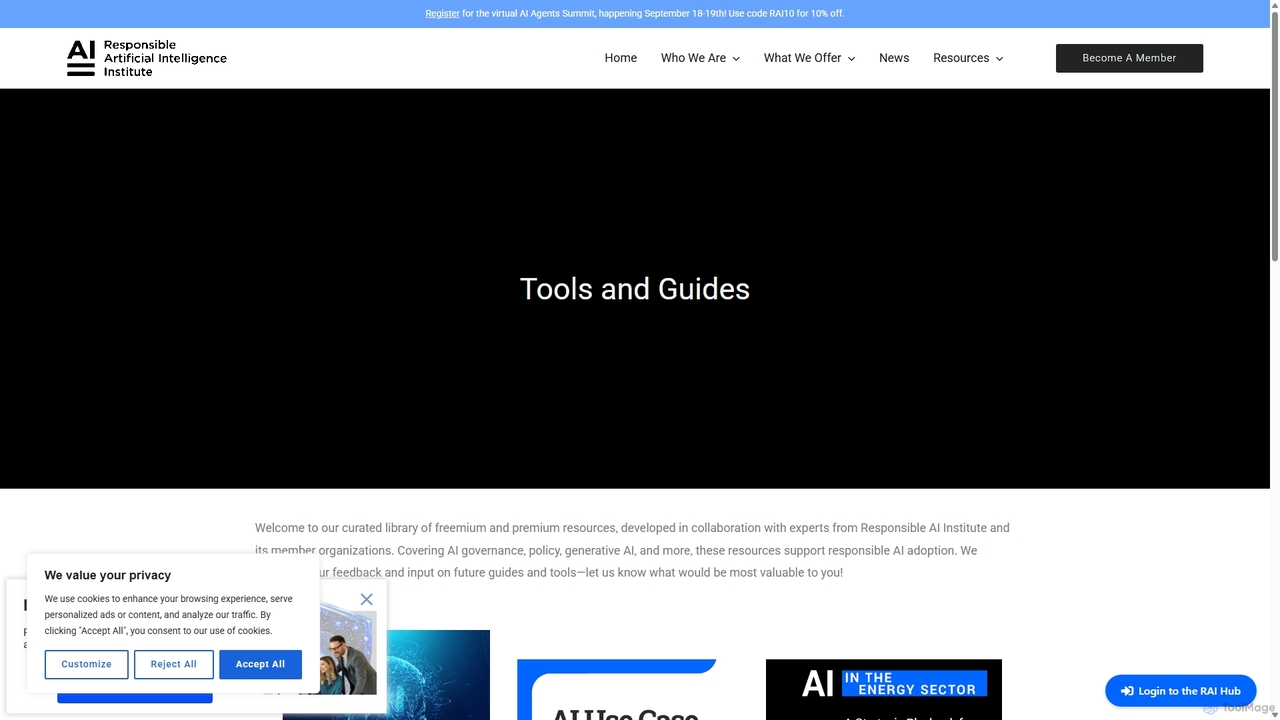 Tools and Guides - Responsible AI for Responsible AI Institute