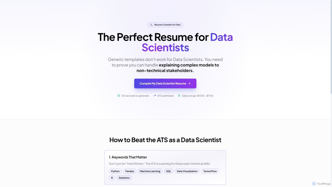 Best Resume Format for Data Scientists (2025 Guide) | Resumefy.pro | Resumefy.pro for Resumefy