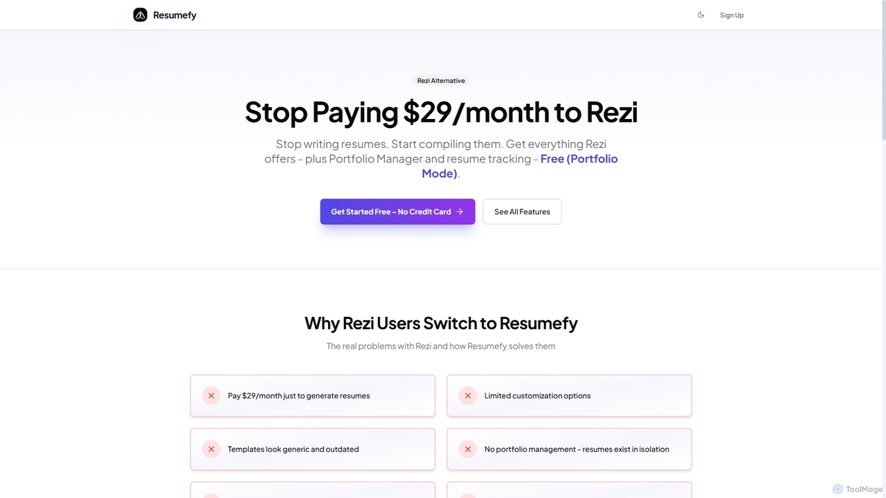 Rezi Alternative: Free Resume Builder That Beats Rezi's $29/Month Price | Resumefy.pro for Resumefy