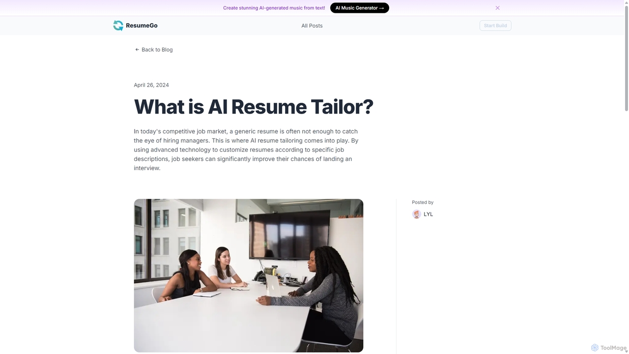 What is AI Resume Tailor? for ResumeGo