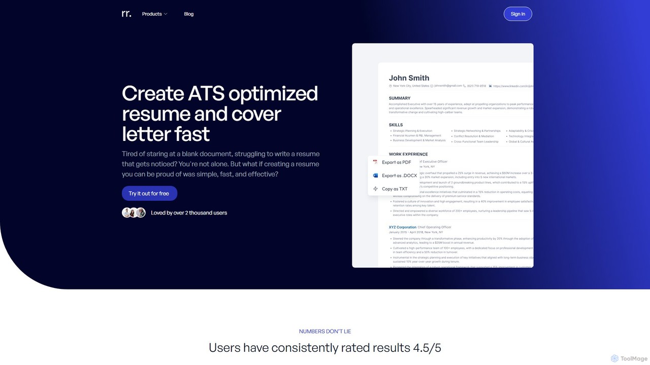 preview for ResumeRanker