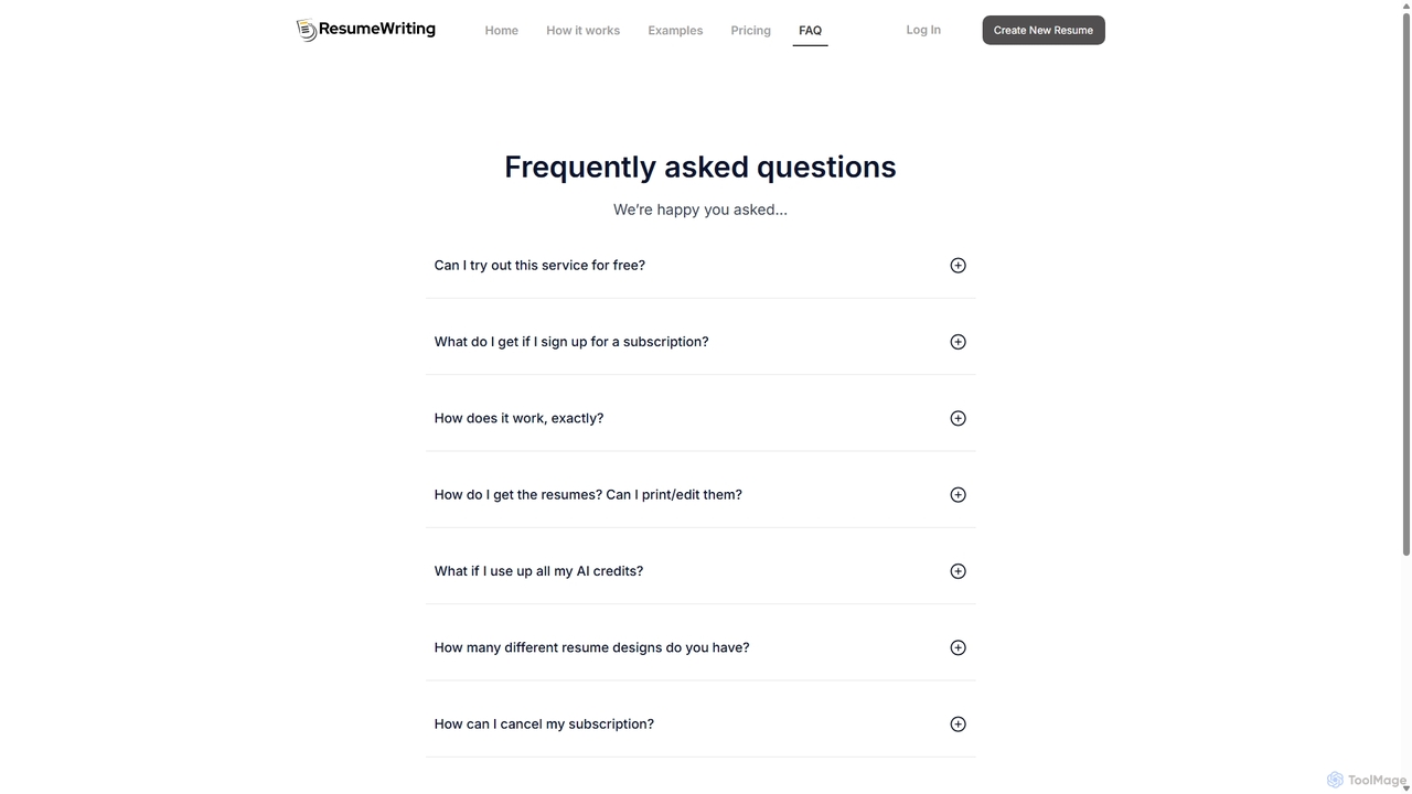 FAQ for ResumeWriting