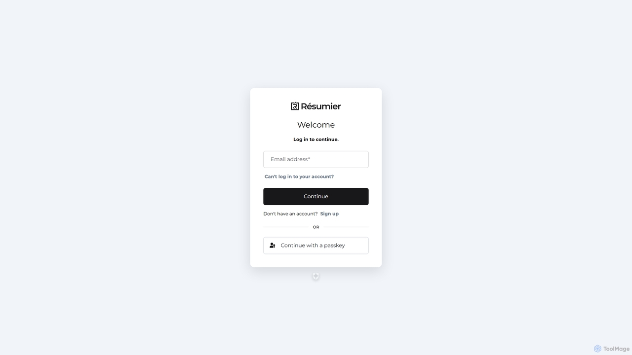 Log in | Resumier for Resumier