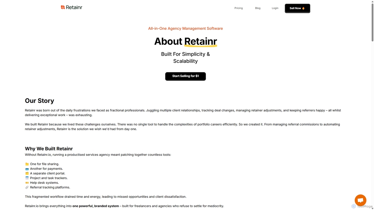 About Retainr - The All-In-One Client Management Software For Freelancers for Retainr