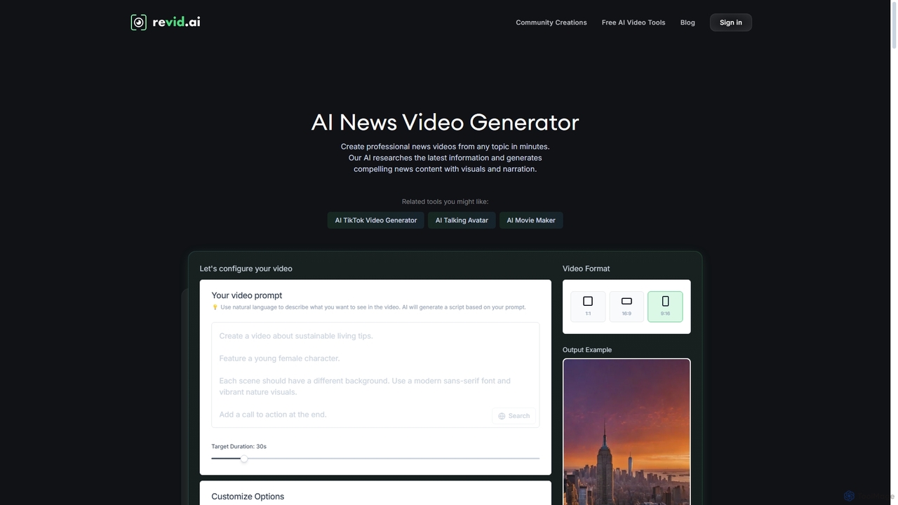AI News Video Generator | Create News Videos from Any Topic for Revid AI