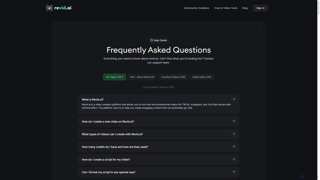 Frequently Asked Questions | revid.ai Help Center for Revid AI
