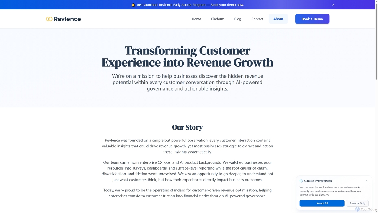 About Revlence - Transforming CX with Agentic AI | Our Story for Revlence