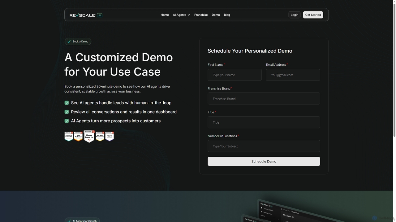 Schedule a Demo | Talk With Our Team | Revscale - Customized AI for You for Revscale