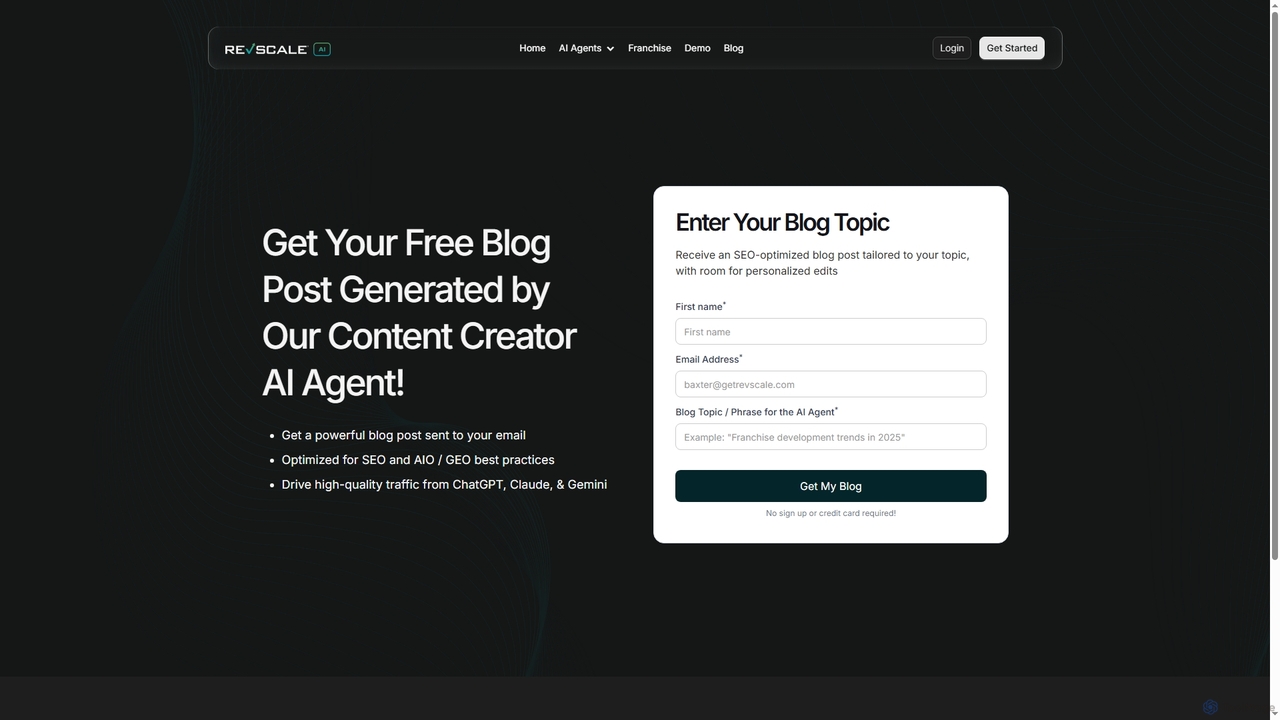 AI Blog Generator | Revscale AI Free Tools | Free Marketing AI Tools for Revscale