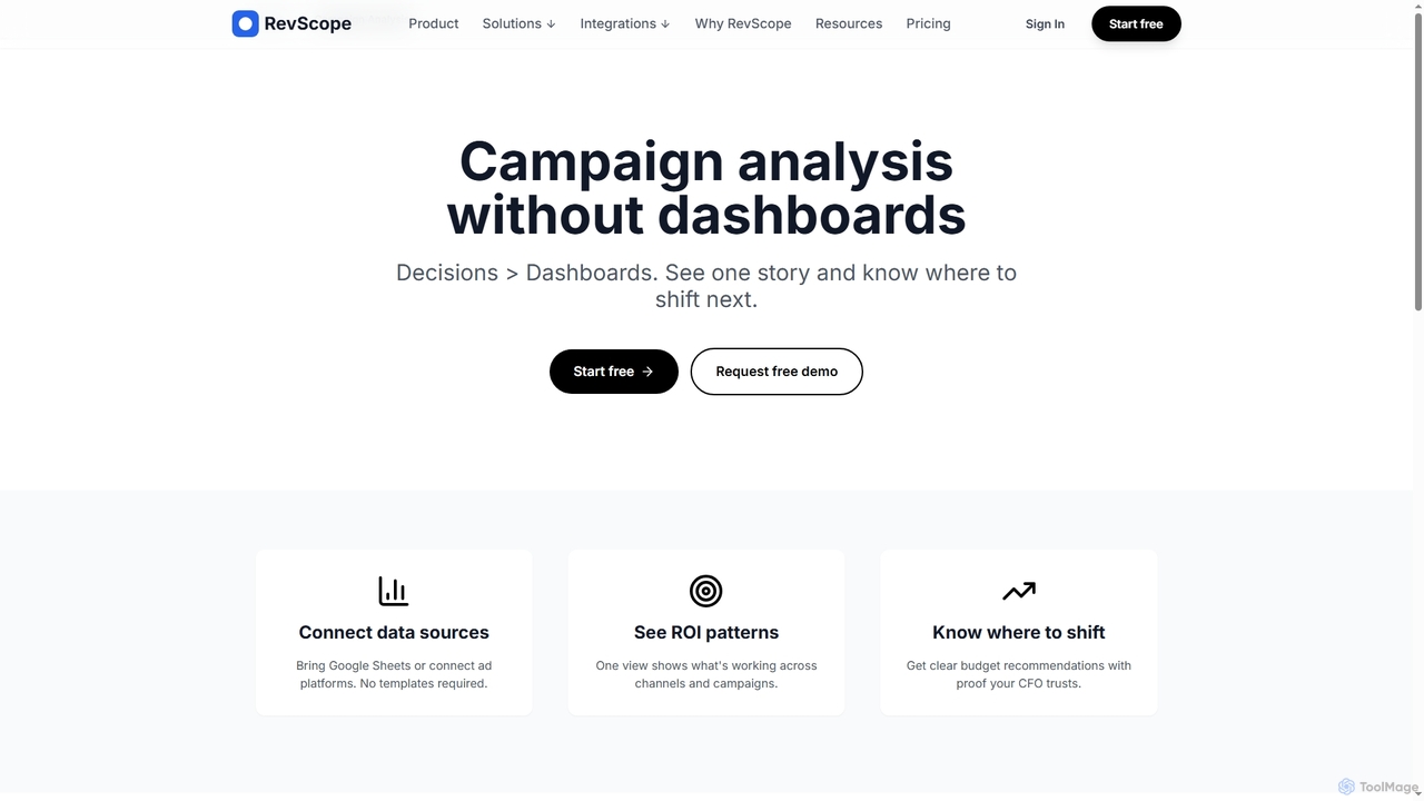 Campaign Analysis Without Dashboards — One View, Clear Actions for RevScope
