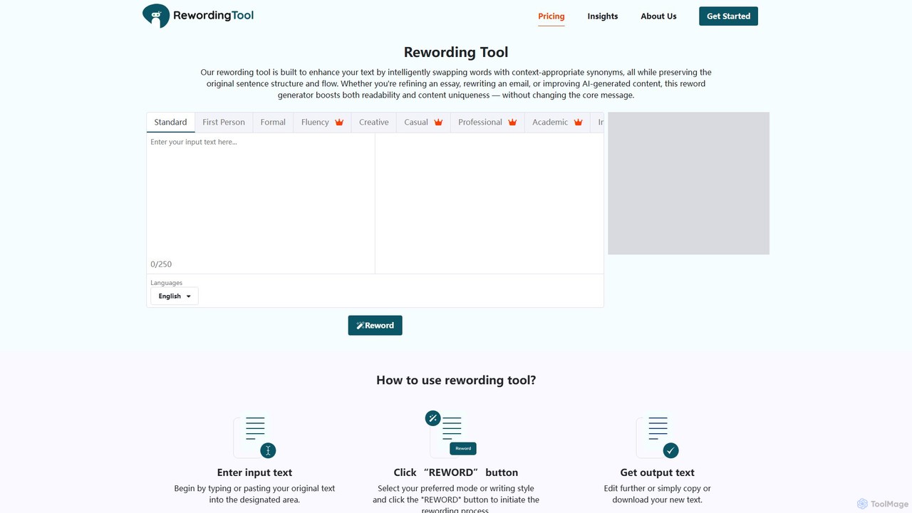 Rewording Tool