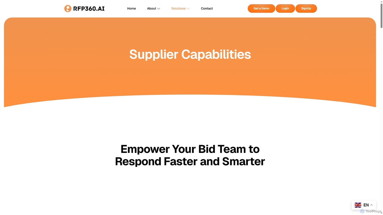 Supplier Capabilities | RFP360.ai - AI-Powered Tools for Winning RFPs for RFP360