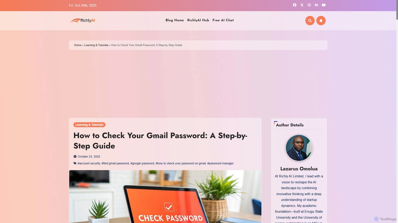 How to Check Your Gmail Password: A Step-by-Step Guide for RichlyAI
