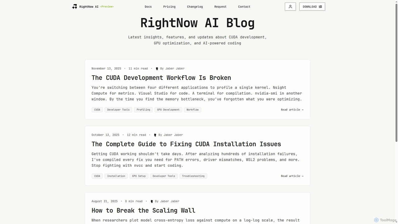 Blog - RightNow AI | RightNow AI - CUDA Development for RightNow AI