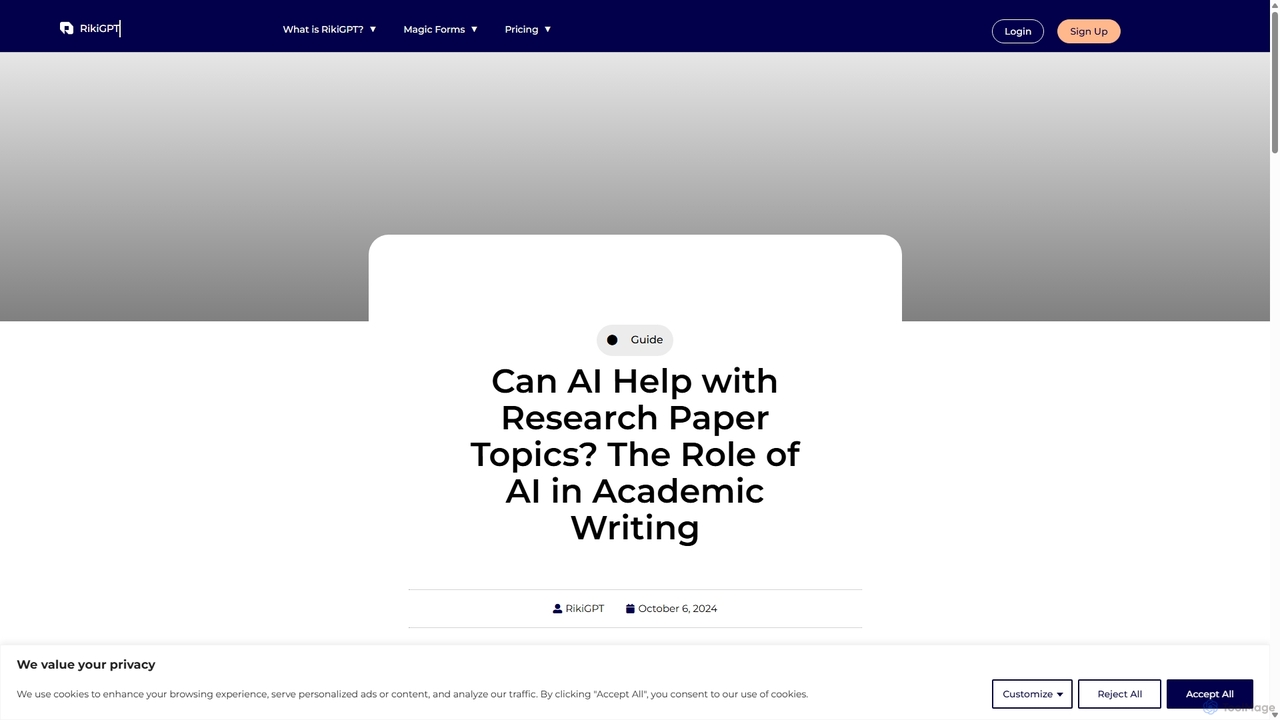 Can AI Help With Research Paper Topics? The Role Of AI In Academic Writing | RikiGPT for RikiGPT