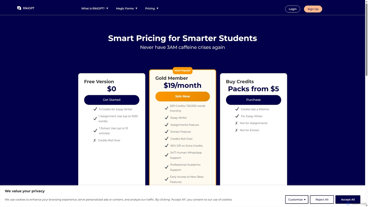 Pricing | RikiGPT for RikiGPT