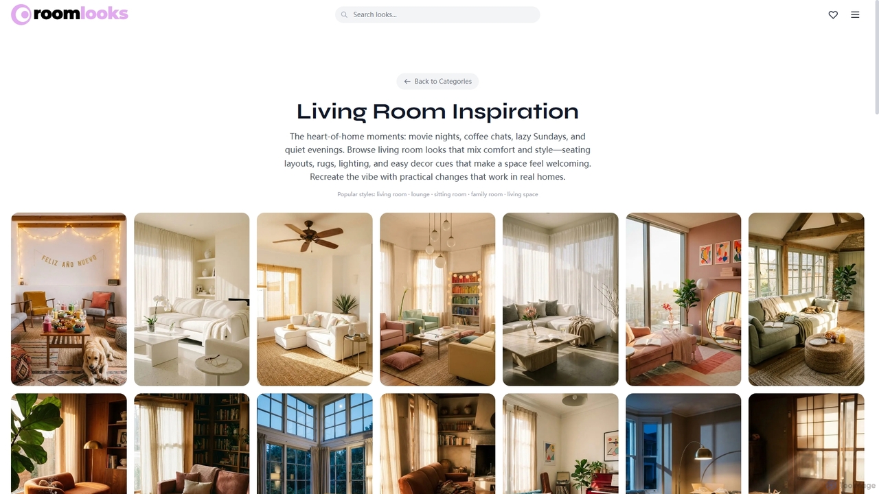 Living Room Inspiration | RoomLooks for RoomLooks