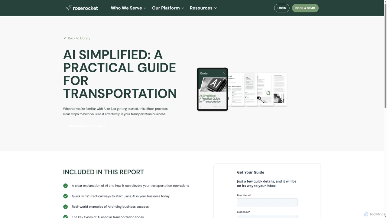 AI Simplified - A Practical Guide for Transportation eBook | Rose Rocket for Rose Rocket