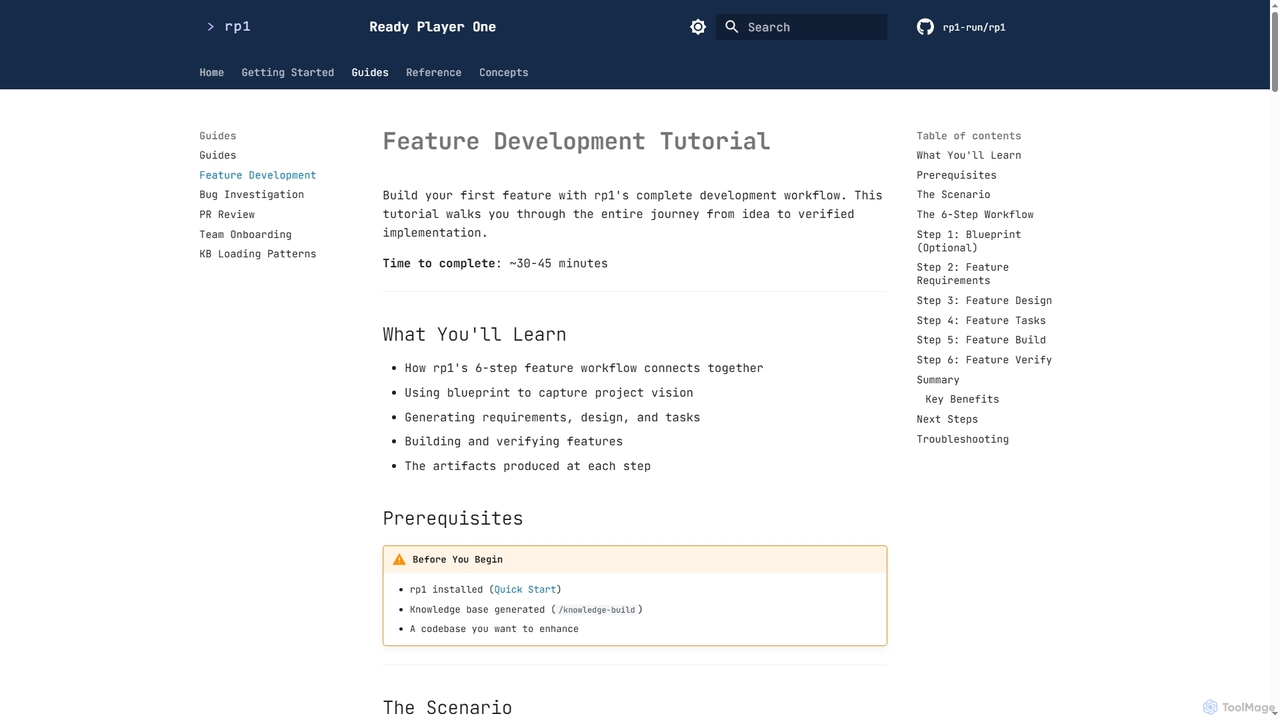 Feature Development - Ready Player One for Rp1
