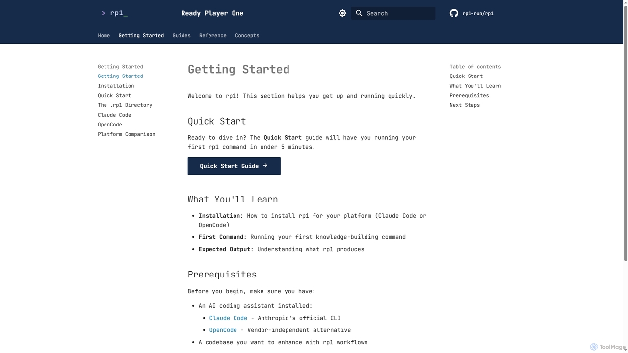 Getting Started - Ready Player One for Rp1
