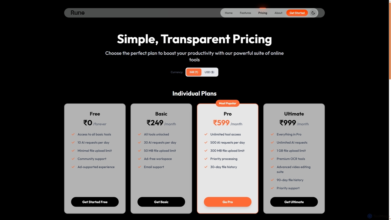 Rune - Free Online Tools for PDF, Images, Text & More for Rune