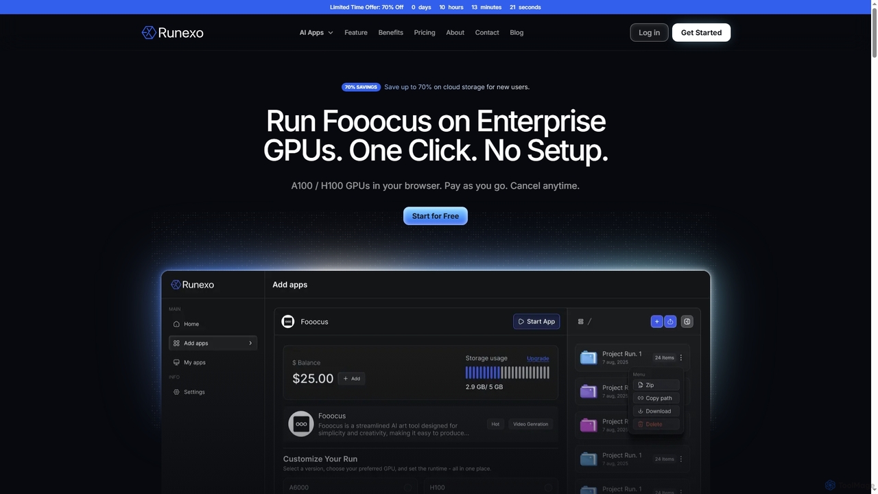 Fooocus AI - Simple AI Image Generation Platform - Runexo for Runexo