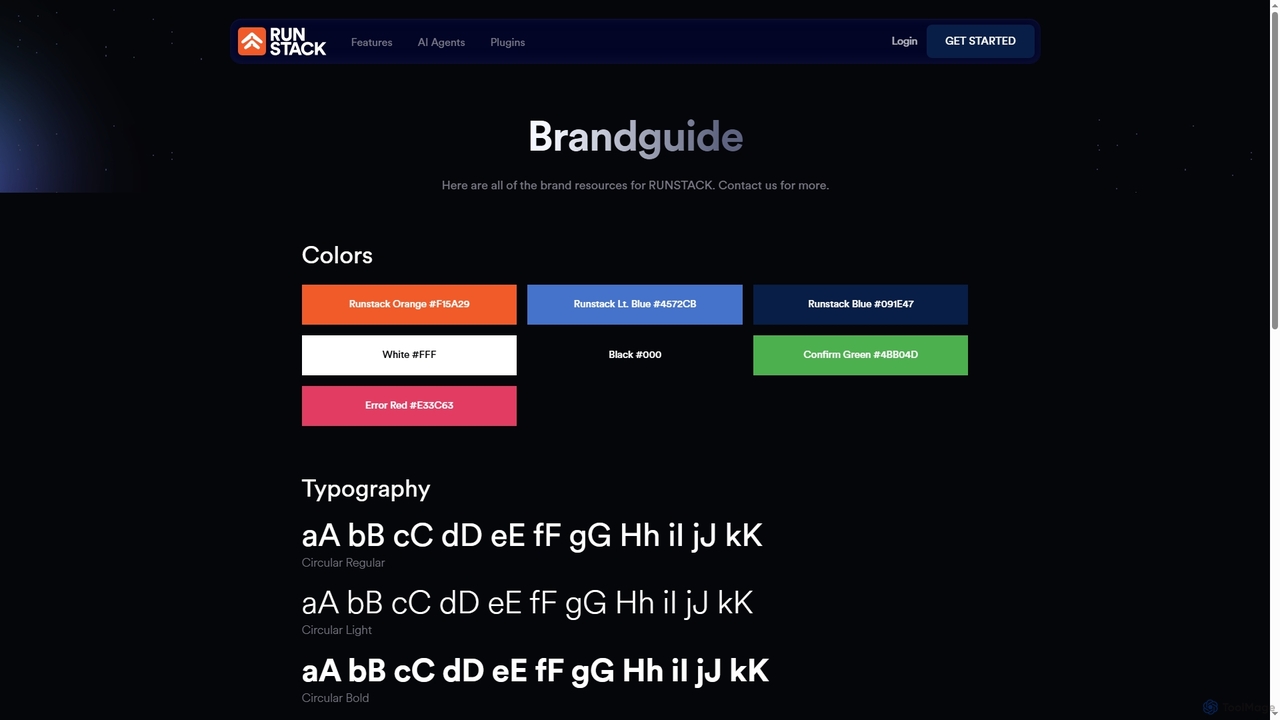 RUNSTACK Brand Guidelines | Logo, Colors & Usage Standards for Runstack
