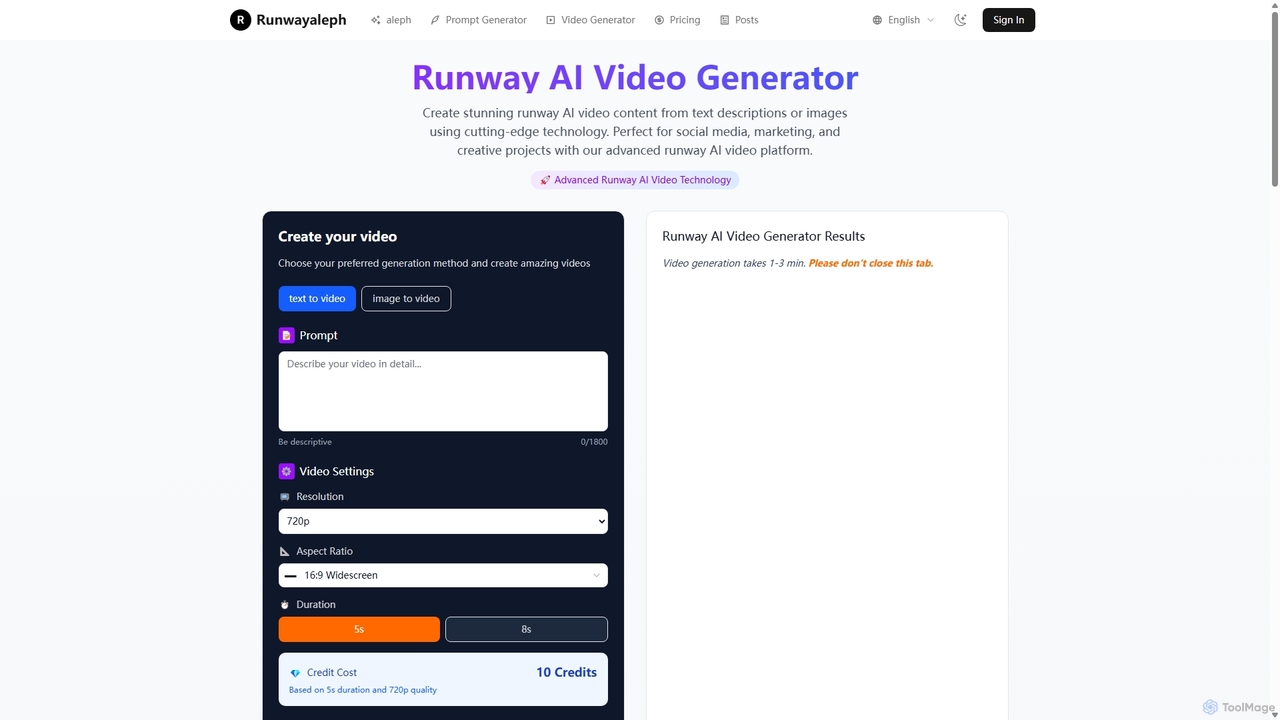 Runway AI Video Generator | Create Professional Runway AI Video Content for Runway Aleph