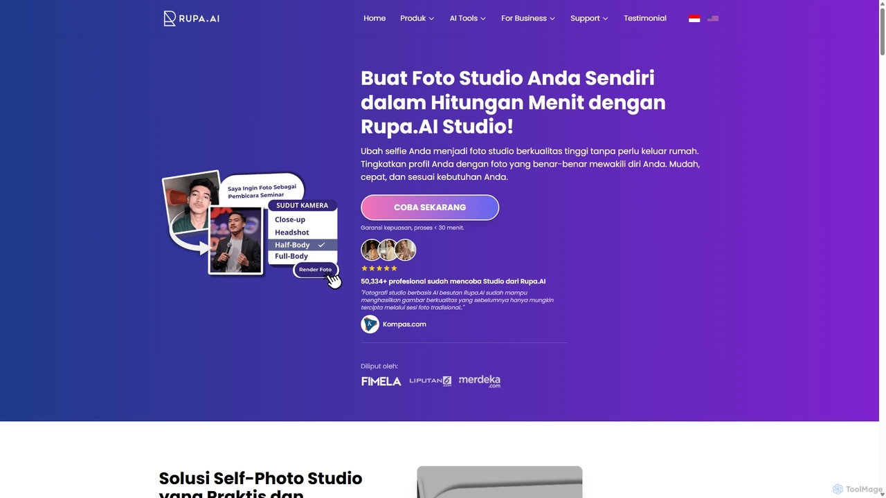Foto Studio Sendiri dengan AI | Buat Foto Profesional di Rupa.AI Studio | Rupa.AI for Rupa.AI