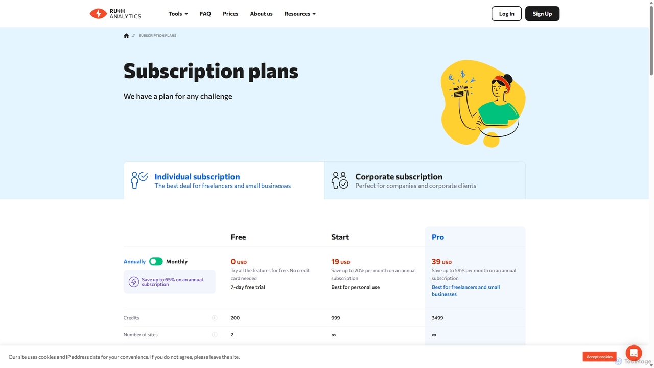 Subscription Plans | Rush Analytics for Rush Analytics