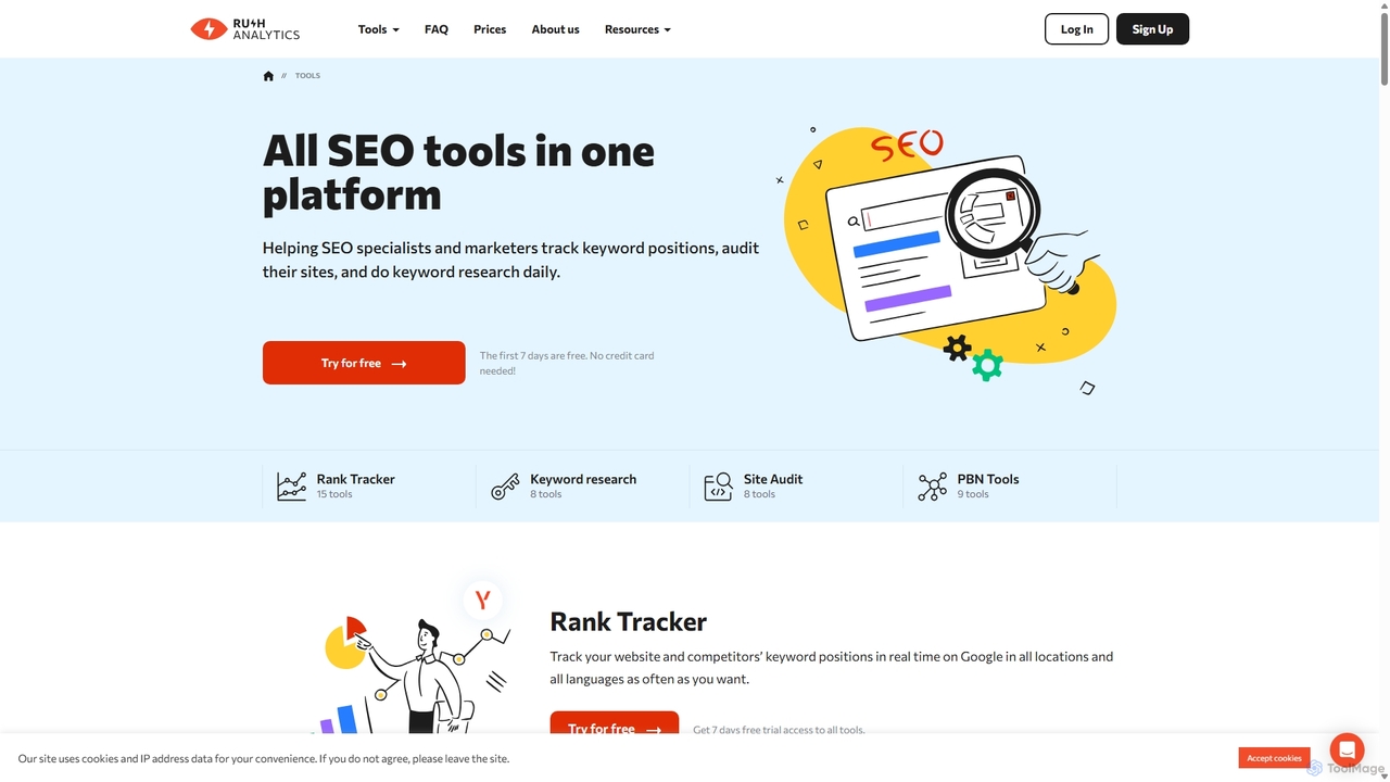 All SEO Tools In One Platform | Rush Analytics for Rush Analytics
